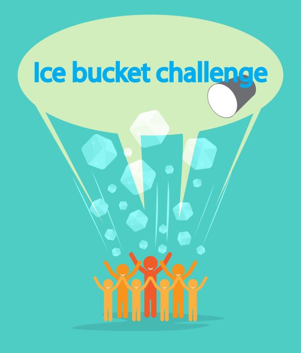 Ice Bucket Challenge concept. Vector illustration